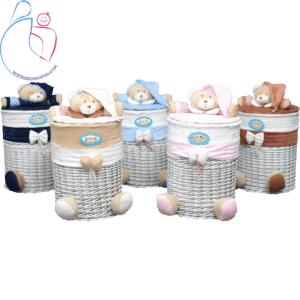 سبدلباس مدل خرسی تدی ( teddy bear decorated basket)