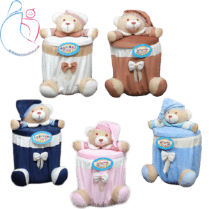 سطل زباله مدل خرسی تدی ( teddy bear decorated garbage)