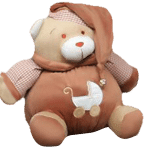 عروسک زنگوله ای کودک مدل خرس تدی (teddy bear)