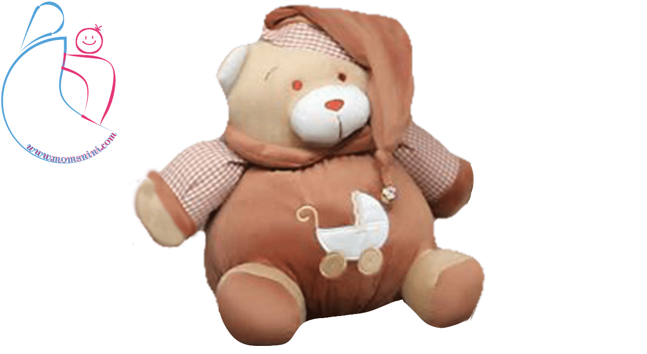 عروسک زنگوله ای کودک مدل خرس تدی (teddy bear)