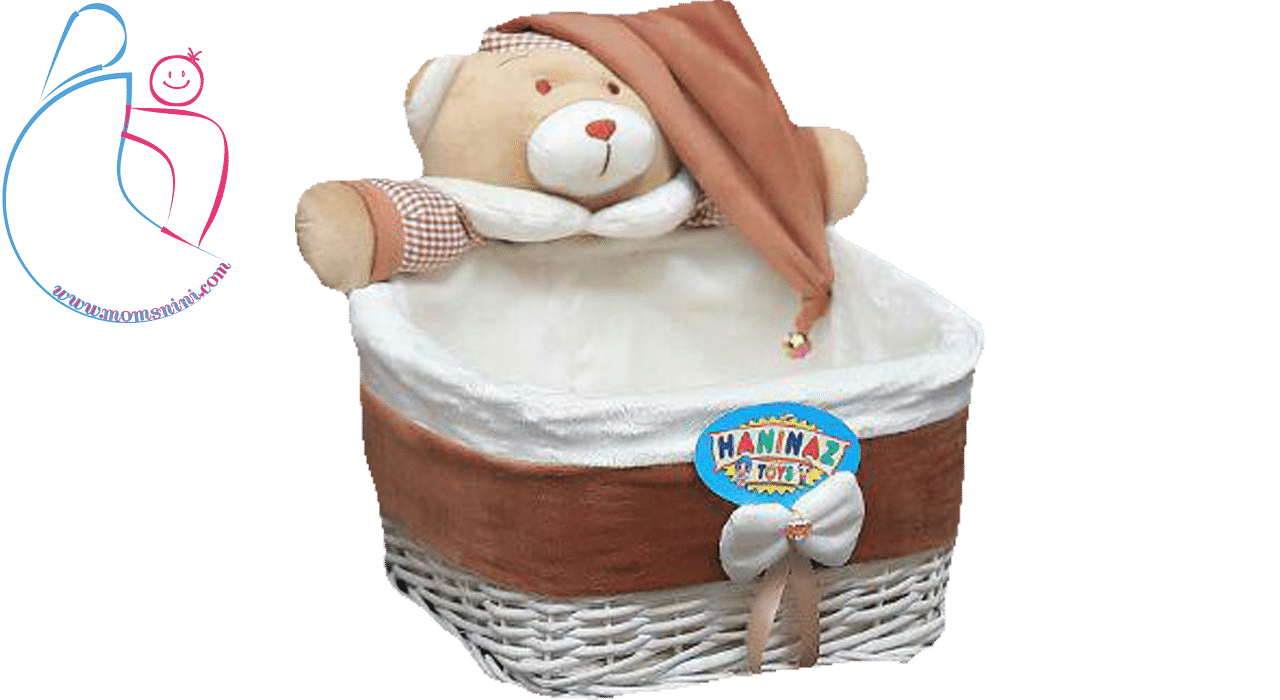 سبد لوازم اتاق کودک مدل خرسی تدی ( teddy bear basket)