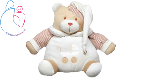 عروسک زنگوله ای کودک مدل خرس تدی (teddy bear)