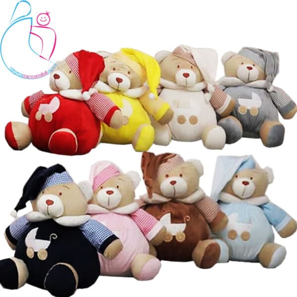 عروسک زنگوله ای کودک مدل خرس تدی (teddy bear)