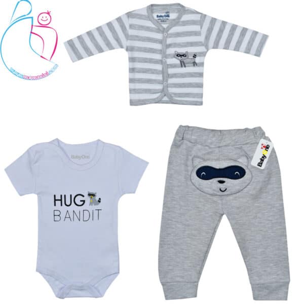 لباس سه تکه بی بی وان طرح قلبی