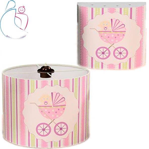 ست ساعت و لوستر اتاق کودک مدل کالسکه