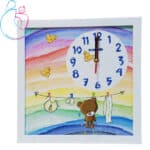 ست ساعت و لوستر مامز کیوتی طرح رنگین کمان