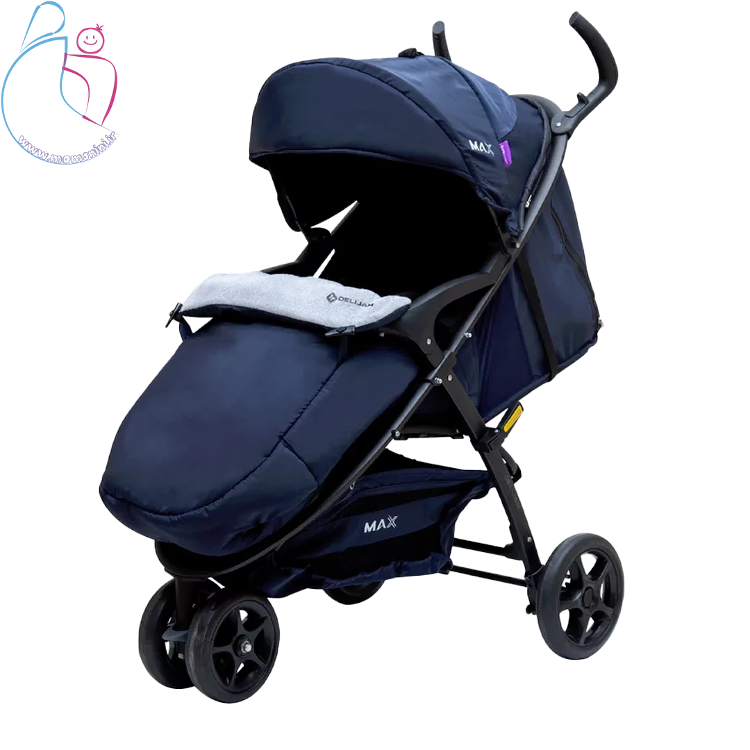کالسکه مکس دلیجان | کالسکه مسافرتی سبک با کاور زمستانی و سایه‌بان تنظیم‌شونده