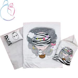 سرویس خواب ۴ تکه مخمل مامزکیوتی (momscutie) طرح گورخر بالنی