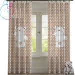 پرده اتاق کودک مامز کیوتی طرح خرس چهل تکه