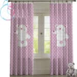 پرده اتاق کودک مامز کیوتی طرح خرس چهل تکه