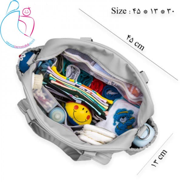 ساک لوازم کودک كوكالو طرح چرم دکمه ای