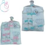 ست لباس نوزادی 7 تکه baby life مدل تاج