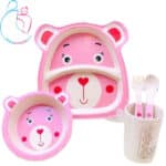 ست ظرف غذا 5 تکه بامبو مدل coco bamboo