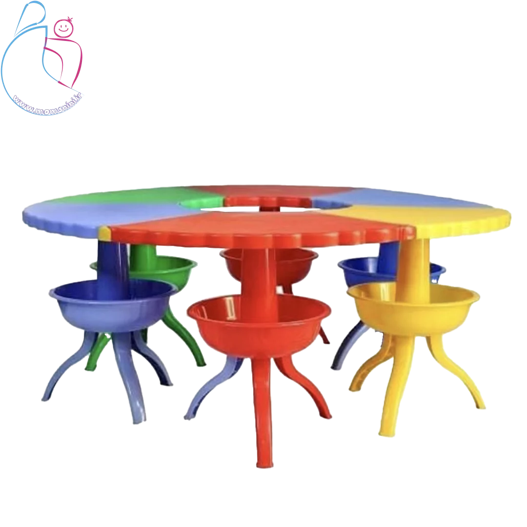 میز کودک مدل هشت‌پا | میز انعطاف پذیر بازی و آموزش