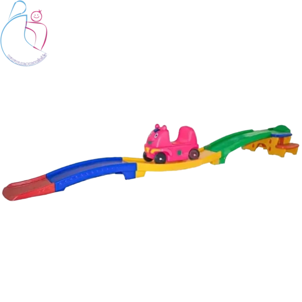 سرسره ماشینی ترن هوایی کودک | سطح شیبدار با ماشین چهارچرخ مقاوم