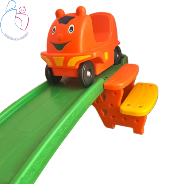 سرسره ماشینی ترن هوایی کودک | سطح شیبدار با ماشین چهارچرخ مقاوم