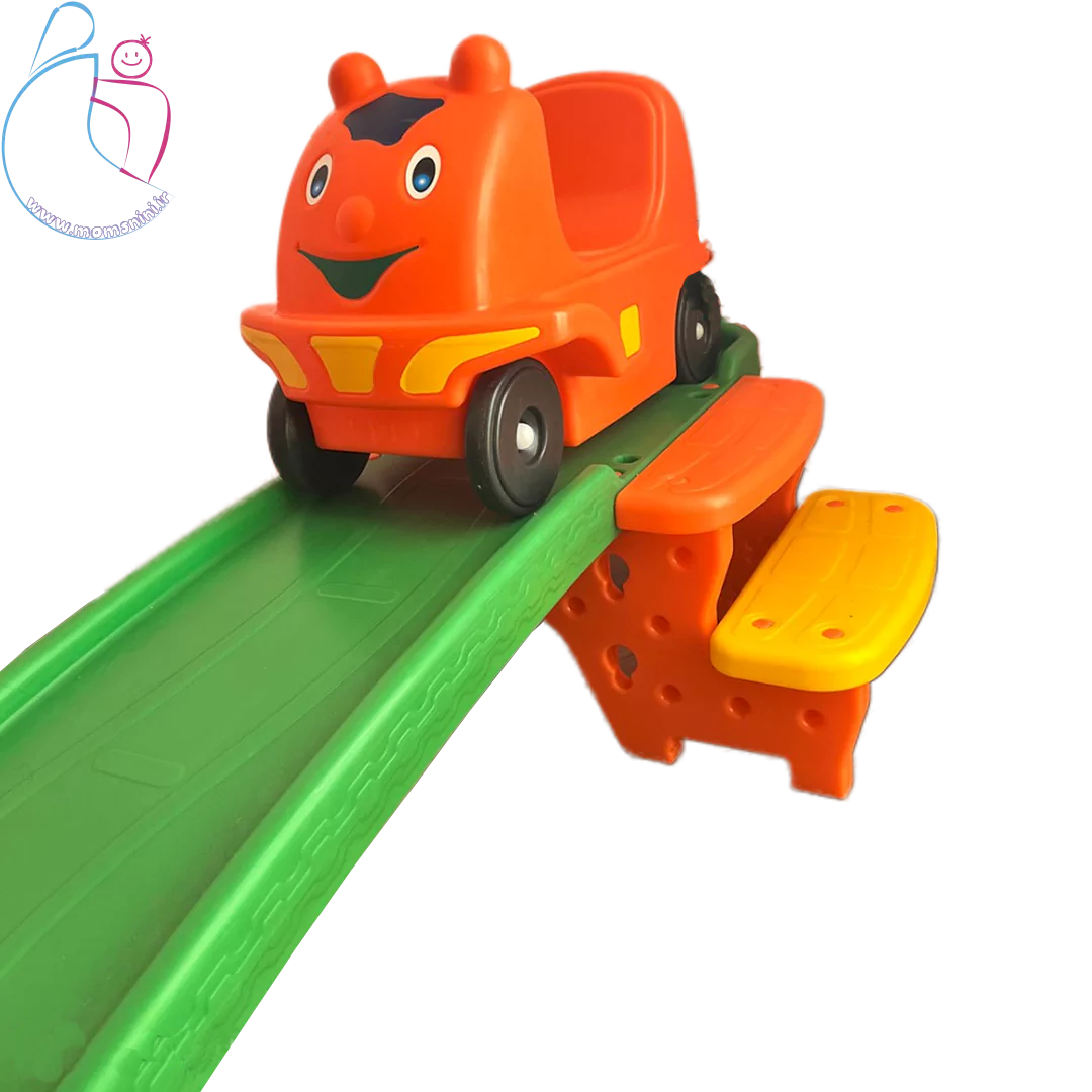 سرسره ماشینی ترن هوایی کودک | سطح شیبدار با ماشین چهارچرخ مقاوم