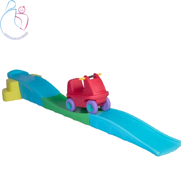 سرسره ماشینی ترن هوایی کودک | سطح شیبدار با ماشین چهارچرخ مقاوم