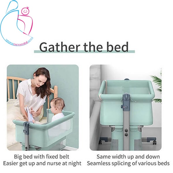 تخت و گهواره نوزاد هانا مدل aqua