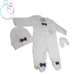 ست 3 تکه کلاه و دستکش و سرهمی جورابدار مدل ستاره