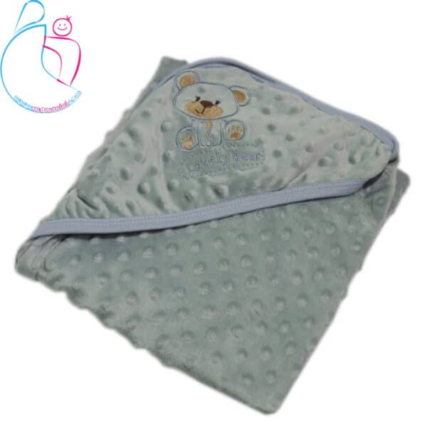 پتوی ایران نی نی مدل lovely bear سایز 90x90 سانتی متر