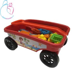 گاری ساحلی با قالب شن بازی