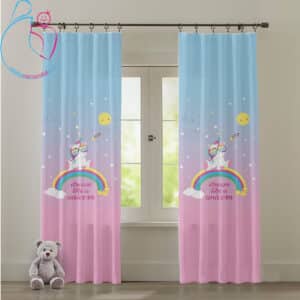 پرده اتاق کودک مامز کیوتی طرح یونیکورن