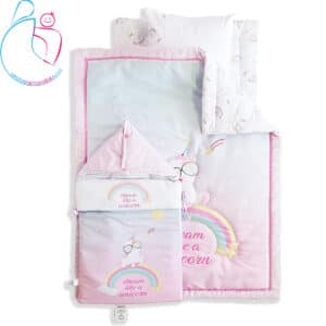 سرویس خواب ۴ تکه مخمل مامزکیوتی مدل یونیکورن نانو