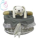 سبد لوازم بهداشتی کودک مدل خرگوش طوسی