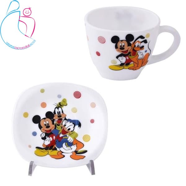 فنجان-و-بشقاب-غذا-کودک-مدل-میکی-موس