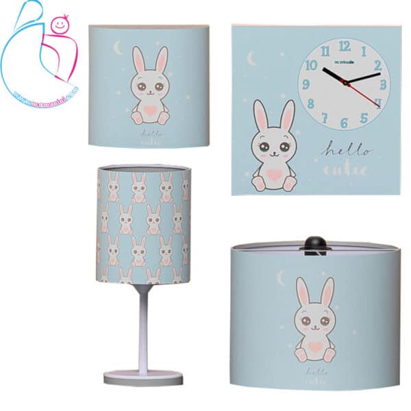 ست لوستر و ساعت مامز کیوتی مدل خرگوش لوس