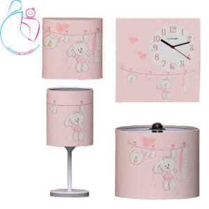 ست لوستر و ساعت مامز کیوتی مدل خرگوش بندرختی