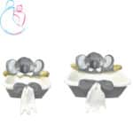 سبد لوازم بهداشتی اتاق کودک مدل فیل طوسی