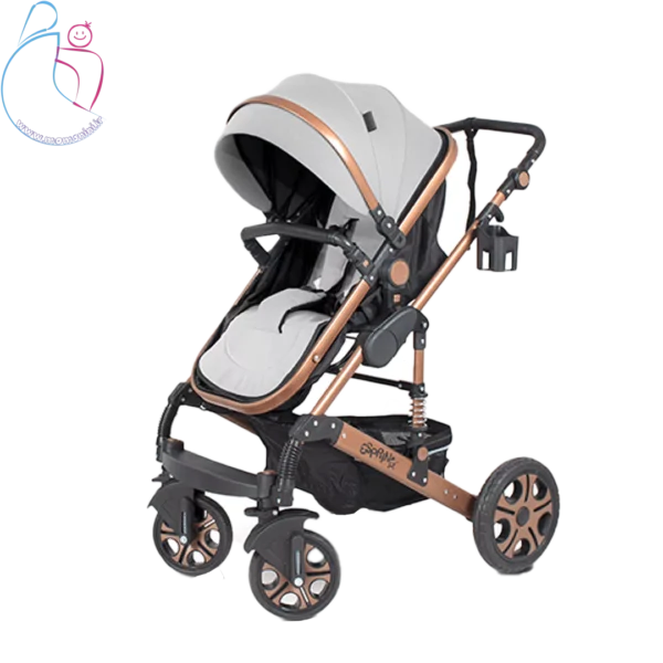 کالسکه کودک اسپرینگ مدل اسپیدا اسکلت برنز | ایمن، شیک و سبک