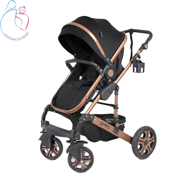 کالسکه کودک اسپرینگ مدل اسپیدا اسکلت برنز | ایمن، شیک و سبک