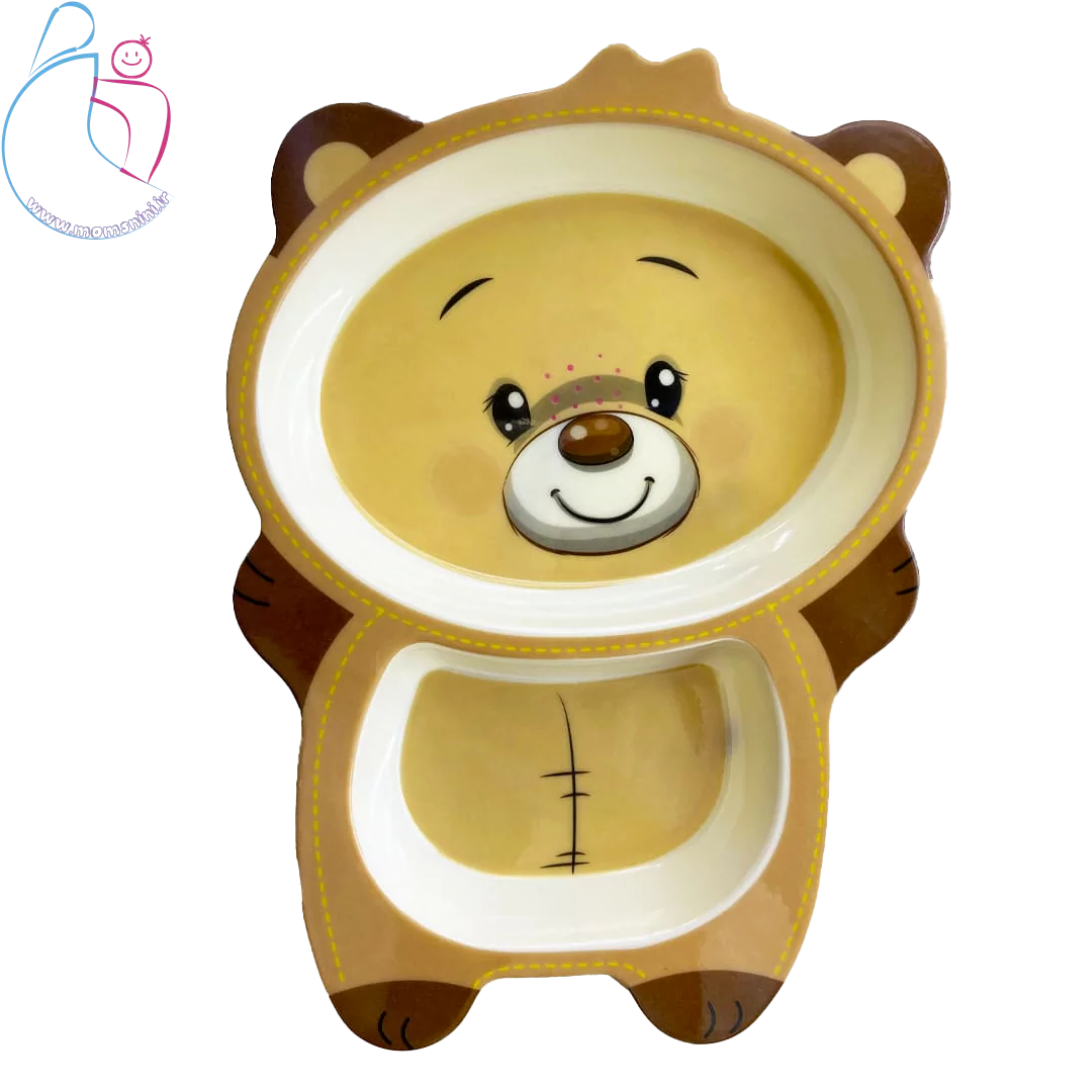 ست 5 تیکه ظرف غذا بامبو chicoo baby مدل خرس تدی