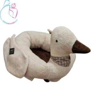 صندلی کمک نشستن کودک آرامیس مدل غاز با طراحی عروسکی و روکش مخمل -مبل پشتیبان کودک با پارچه مخمل ضد لغزش و الیاف ضد حساسیت