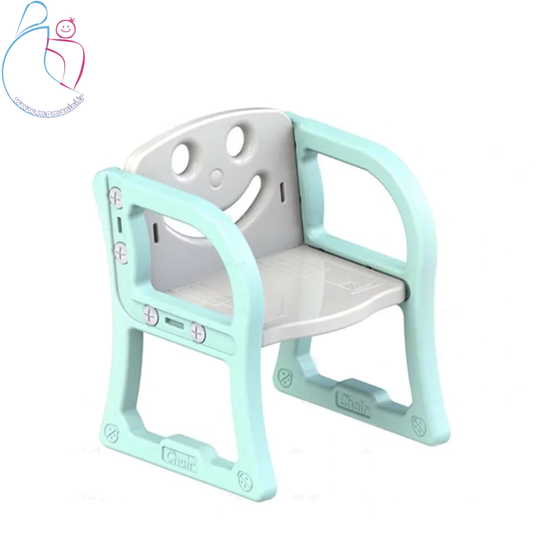 صندلی فانتزی کودک با رنگ سبز، طراحی ارگونومیک و مناسب برای نشیمن در اتاق کودک