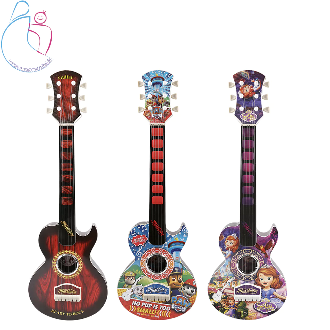 گیتار اسباب بازی کودک کلاسیک بزرگ با بدنه پلاستیکی و طراحی مشابه گیتار واقعی