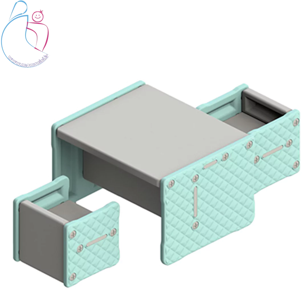 میز و صندلی کودک بوکلت | چندکاره، کم‌جا و قابل تبدیل به نیمکت و قفسه