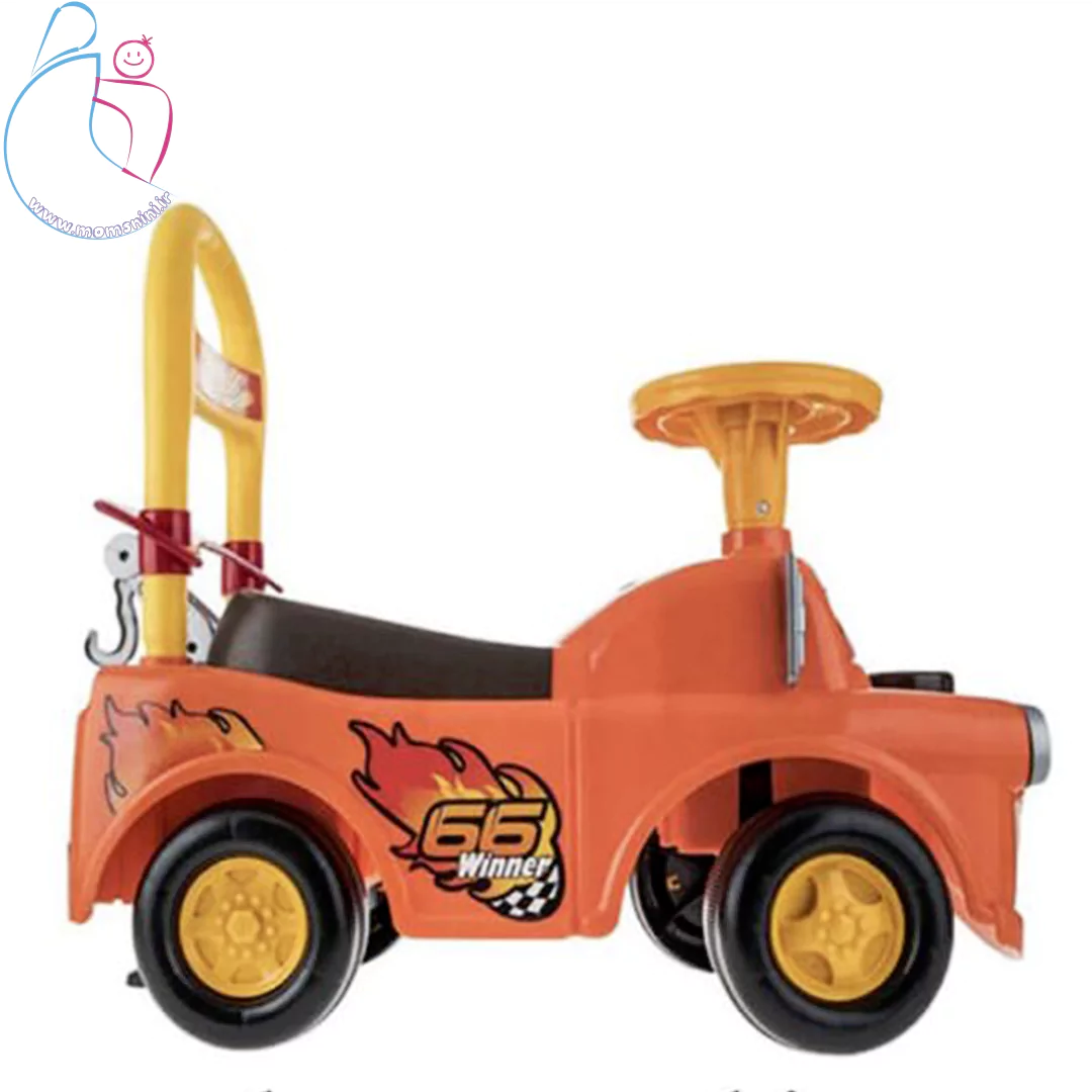 ماشین سواری کودک زرین تویز مدل ماتر، رنگ نارنجی با وزن سبک و چرخ‌های روان