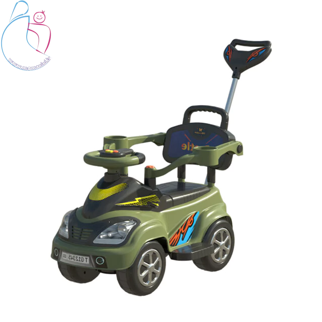 ماشین سواری کودک دلیجان مدل بیتل |با فرمان موزیکال و دسته هدایت والدین