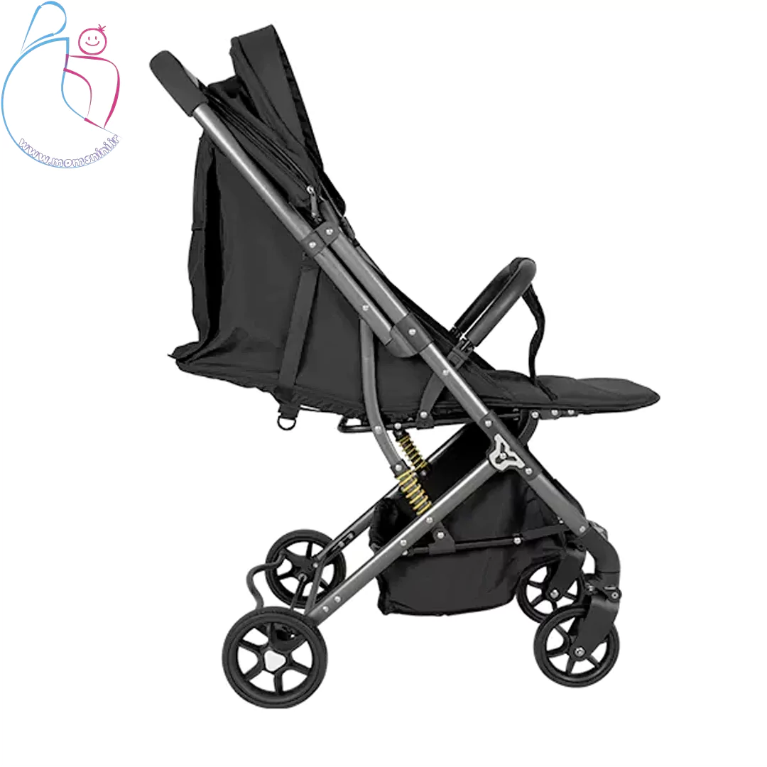 کالسکه اسپرینگ مدل پیتی اسپرینگ در نمای جانبی، مجهز به سایبان ضد UV