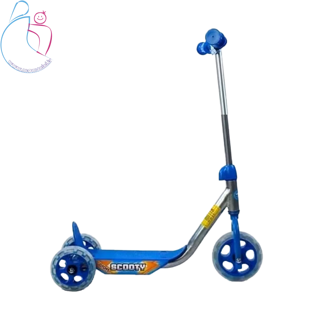 نمای نیمرخ اسکوتر سه چرخ جی تویز مدل اسکوتی بدنه مقاوم ساخته شده از ترکیب فلز و پلاستیک یکی از بهترین انتخاب‌ها برای بازی و سرگرمی کودکان