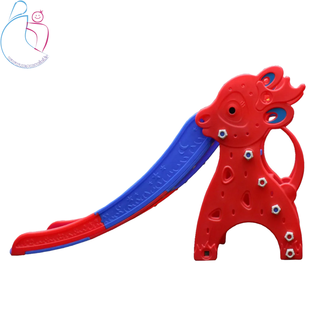 سرسره کودک ۴ پله آهو | سرسره ایمن با قابلیت اتصال به تاب