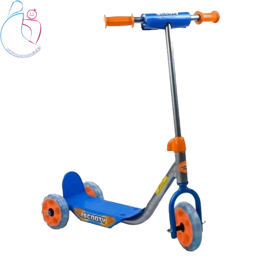 اسکوتر سه چرخ جی تویز مدل اسکوتی (Scooty) رنگ آبی دارای بدنه مقاوم ساخته شده از ترکیب فلز و پلاستیک یکی از بهترین انتخاب‌ها برای بازی و سرگرمی کودکان