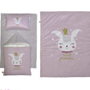 ست خواب نوزاد برند مامز کیوتی مدل 4 تکه طرح خرگوش پرنسس مامزنینی