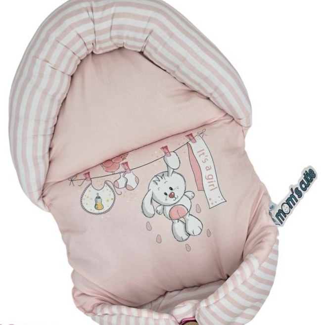 قنداق سوئیسی دوطرفه نوزاد از برند مامزکیوتی طرح خرگوش بند رخت مامزنینی