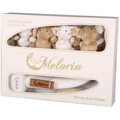 آویز تخت و گهواره نوزاد موزیکال و چراغدار طرح خرس ملورین (Melorin)مامزنینی