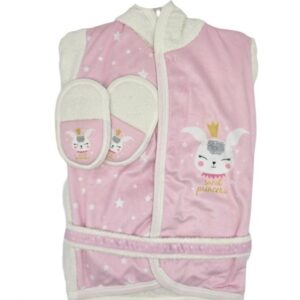 سرویس و ست حوله نوزاد برند مامز کیوتی طرح خرگوش پرنسس مامزنینی